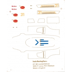 Decals Lotus Ford 79 Rebaque-SRC027