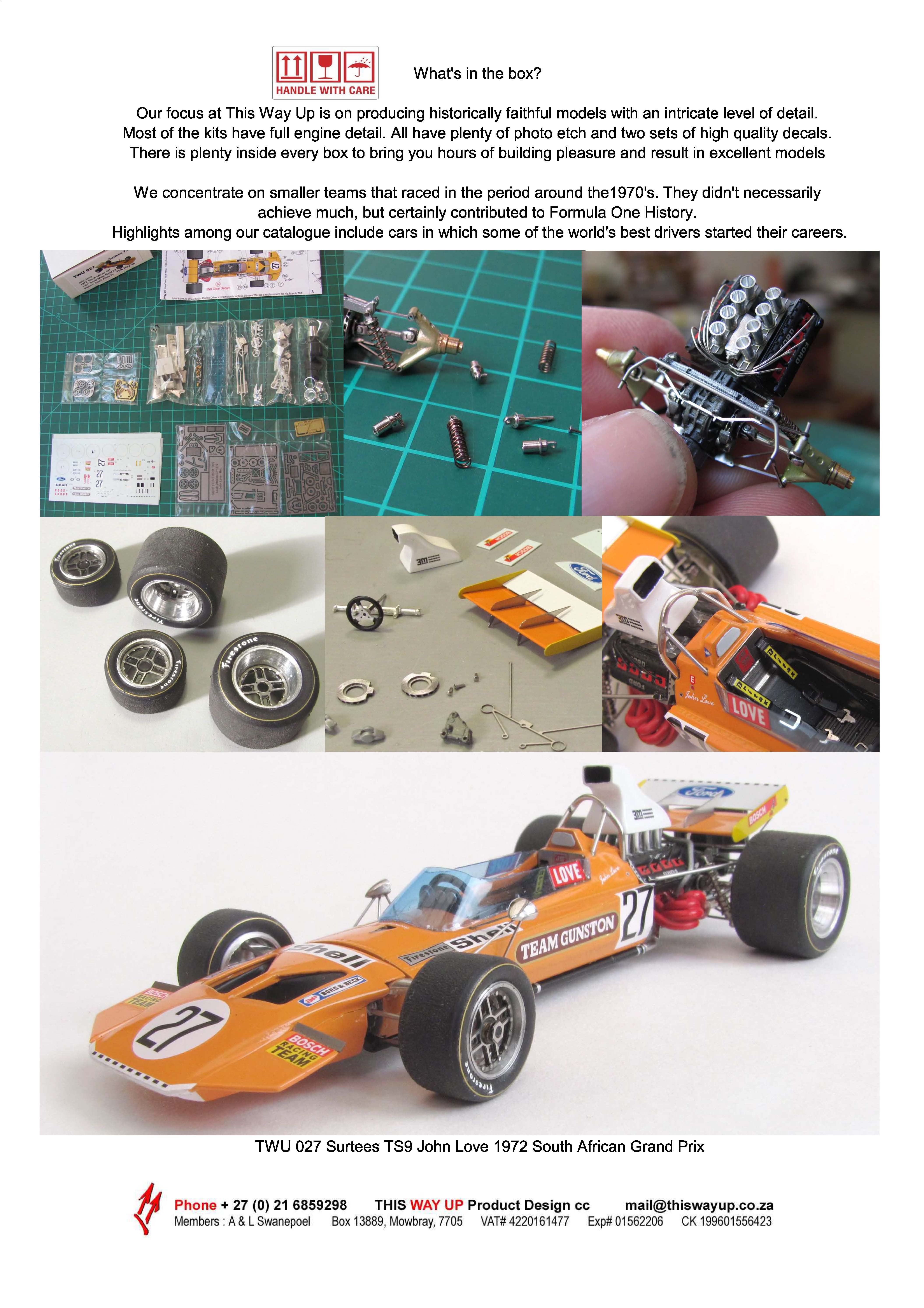 Les Formules 1 fabriquées par THIS WAY UP en vente sur JFPKITS - JFPKITS